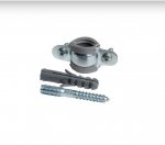 Хомут стальной 1/2" (20-24) с резиновым уплотнителем и крепежом М8х80+дюбель(180/уп) Хомут стальной 1/2" (20-24) с резиновым уплотнителем и крепежом М8х80+дюбель(180/уп)