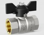 Кран шаровой 1" гг бабочка (никель) LD Кран шаровой 1" гг бабочка (никель) LD