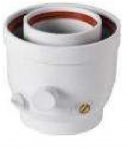 Переход с 60/100 на 80/125 с конденсатоотводом и инспекцией Переход с 60/100 на 80/125 с конденсатоотводом и инспекцией