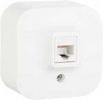 Розетка компьютерная RJ45 категория 5е UTP наружная белая 782224 Legrand