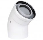 ROMMER Элемент дымохода конденсац. угол 45° Ø60/100 м/п PP-FE ROMMER Элемент дымохода конденсац. угол 45° Ø60/100 м/п PP-FE